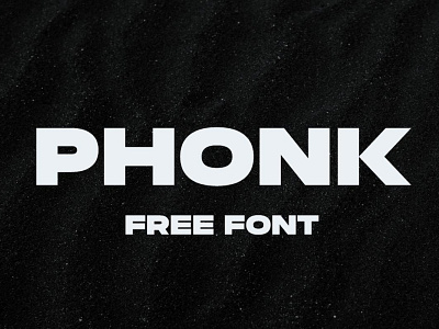Phonk - Bold Wide Sans Serif Font Family design display font free free font freebie illustration logo type typeface vintage