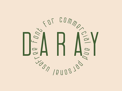 Daray - Free Sans Serif Display Font design display font free free font freebie illustration logo type typeface vintage