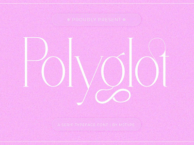 Polyglot - Elegant Serif Font design display font free free font freebie illustration logo type typeface vintage