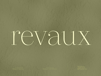 Revaux - Elegant Serif Font free free font freebie type typeface