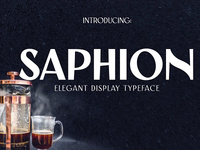 Saphion - Elegant Vintage Display Font design display font free free font freebie illustration logo type typeface vintage