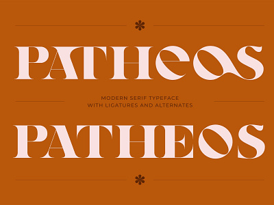 Patheos - Modern Serif Typeface design display font free free font freebie illustration logo type typeface vintage