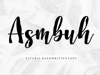 Asmbuh - Free Natural Script Font design display font free free font freebie illustration logo type typeface vintage