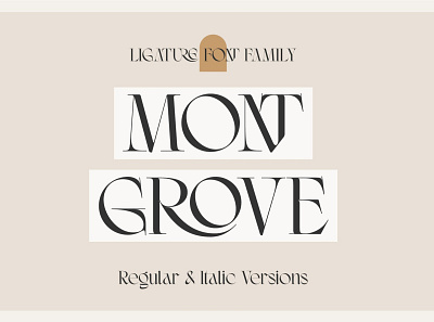 Montgrove - Ligature Serif Font design display font free free font freebie illustration logo type typeface vintage