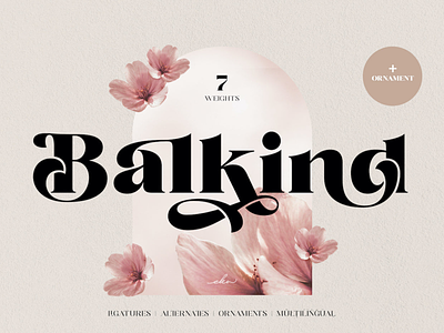 Balkind - Ornamental Serif Font design display font free free font freebie illustration logo type typeface vintage