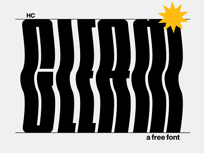 HC Gleam - Free Condensed Wavy Display Font design display font free free font freebie illustration logo type typeface vintage