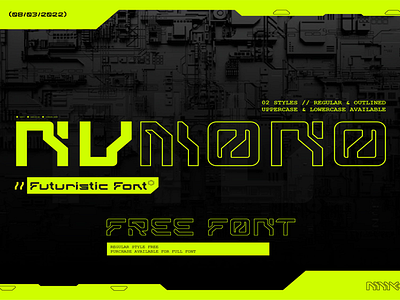 NuMono - Dystopian Futuristic Font