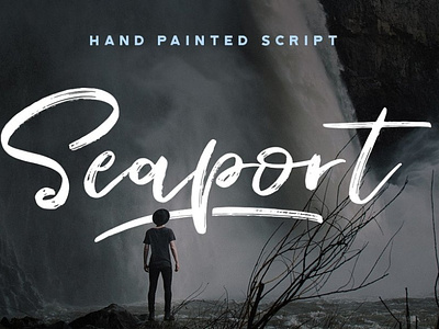 Seaport - Hand Painted Script Font design display font free free font freebie illustration logo type typeface vintage