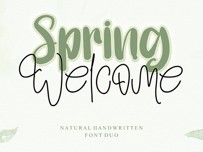 Spring Welcome - Free Font Duo design display font free free font freebie illustration logo type typeface vintage