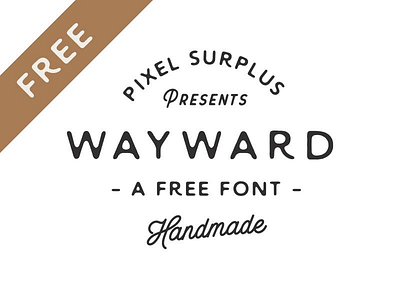 Wayward - Free Font branding free font hand drawn hand drawn font hand lettering lettering typography vintage