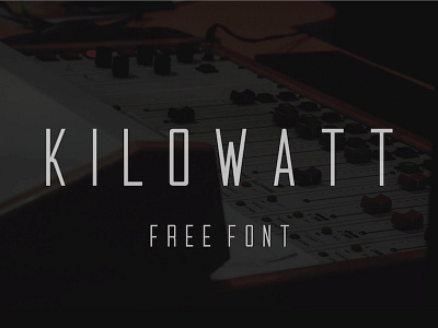 Kilowatt - Free Font condensed display font free free font free typeface freebie freebies modern sans serif typeface