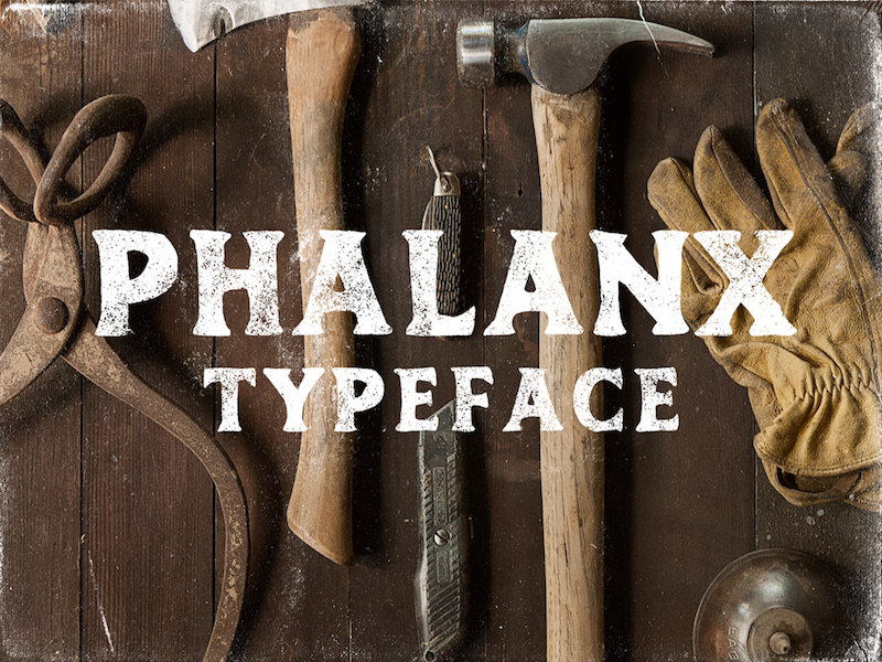 Phalanx - Free Vintage Font hand drawn rough font free typeface free font handdrawn texture grunge fonts vintage typeface freebie free