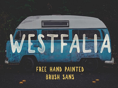 Westfalia - Free Hand Painted Brush Font fonts free free font free typeface freebie grunge hand drawn handdrawn rough font texture typeface vintage