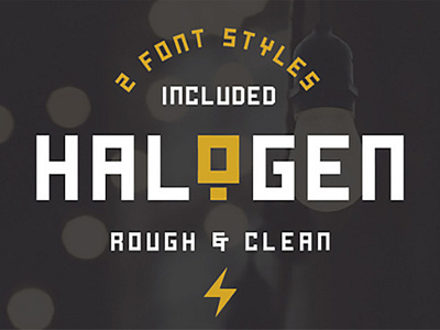 Halogen - Free Industrial Font branding font free free font freebie industrial logo rough typeface