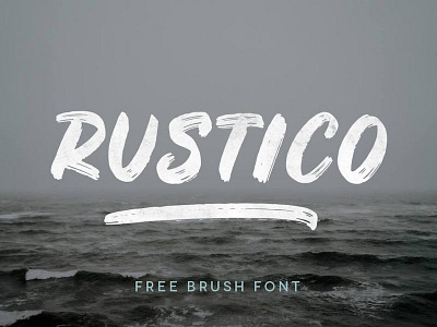 Rustico - Free Brush Font adventure all caps brush font fonts free free font free fonts freebie type typography vintage