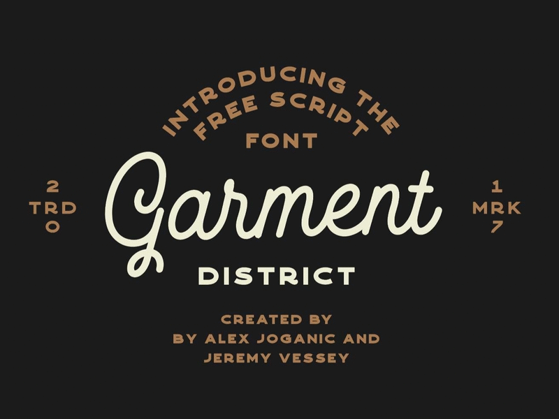 Garment District - Free Monoline Script clean free free font free fonts freebie mono monoline script script font type typeface vintage