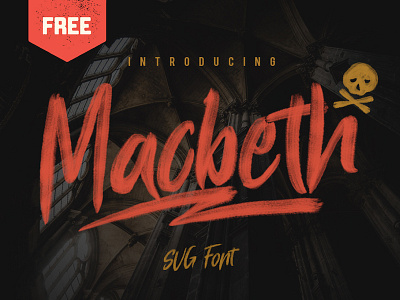 Macbeth - Free SVG Font commercial use free free font freebie hand drawn opentype otf psd svg type typeface vintage