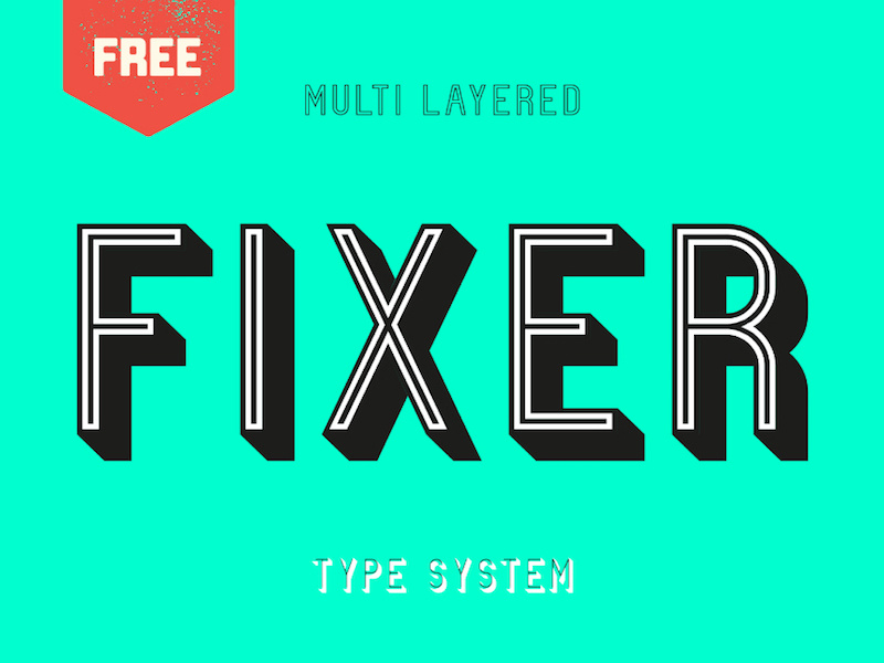 Fixer - Free Layered Type System by Pixel Surplus on Dribbble