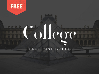 College - Free Stencil Font elegant font free free font freebie modern stencil type typeface