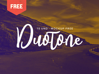 Free Duotone PSD Mockup action duotone free freebie mockup modern overlay psd trendy