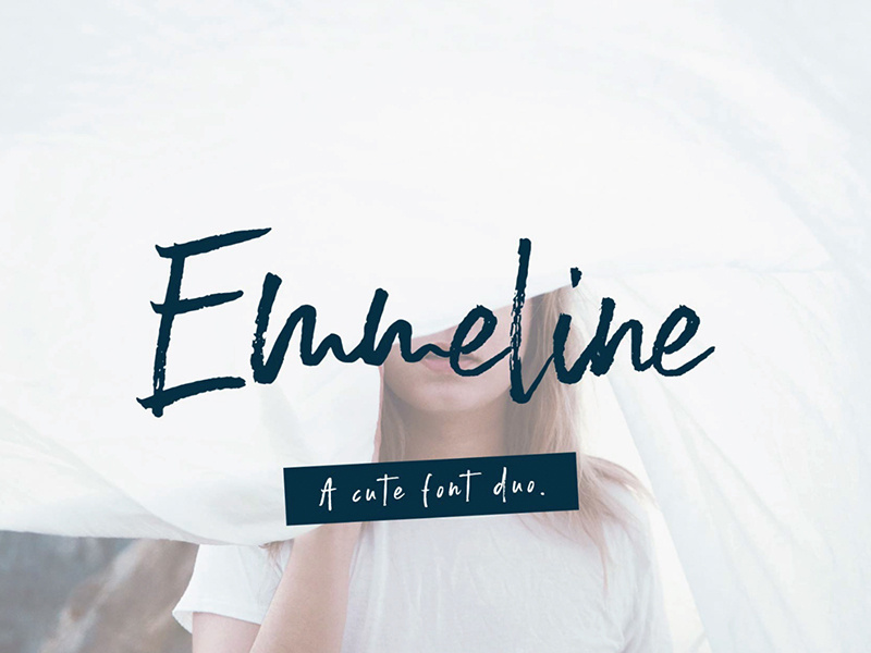 EMMELINE - FREE BRUSH FONT decorative font textured signature hand drawn freebie free script script font script free