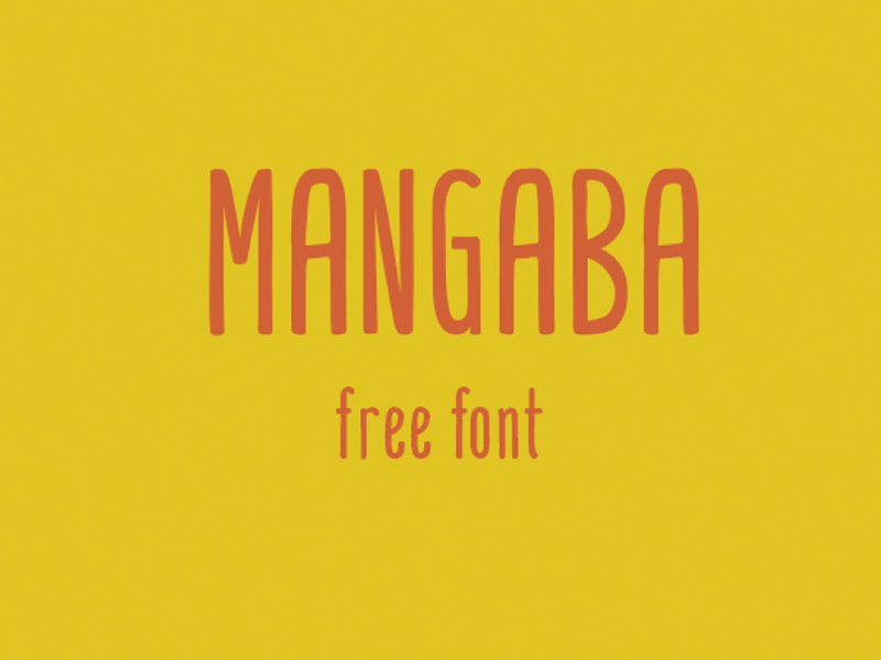 MANGABA - FREE HAND DRAWN FONT display font decorative hand written hand drawn typeface type freebie free font free