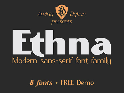 ETHNA FONT FAMILY decorative design display font free free font free type modern font sans serif type typeface