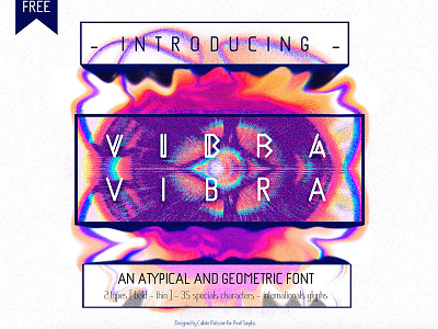 VIBRA TYPE - FREE DISPLAY FONT decorative design display font free free display free font geometric type typeface