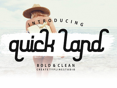 QUICK LAND - FREE FONT decorative design display font free free font free script modern script type typeface