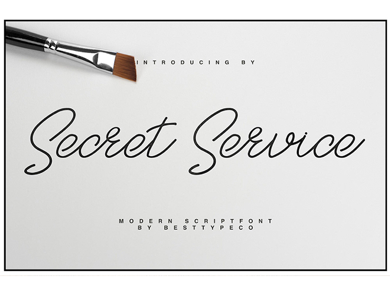 SECRET SERVICE - FREE MODERN SCRIPT by Pixel Surplus on Dribbble