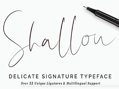 SHALLOU - FREE HANDMADE BRUSH FONT decorative design display font free free font free script modern script type typeface