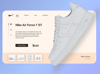 Shoot Shoes nike air force catalog design figma nike shoot ui ux