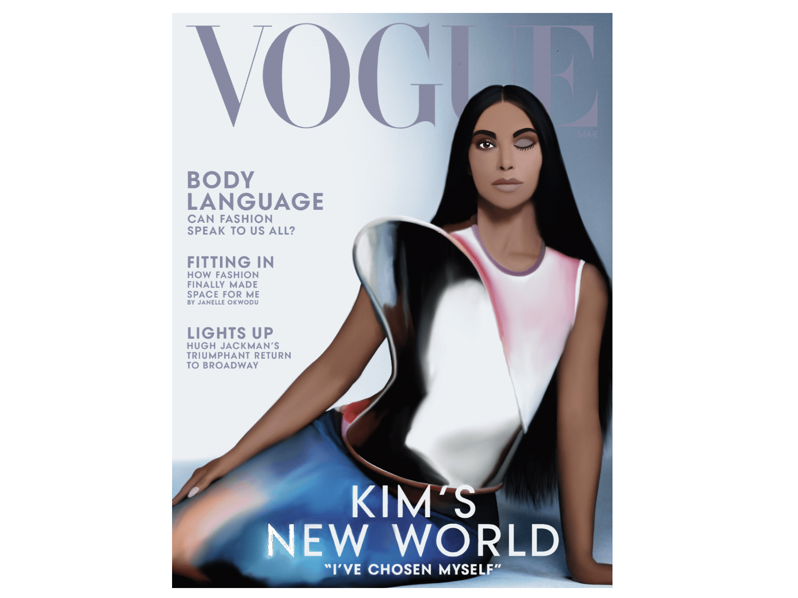 Kim Kardashian GIF - Vogue animation artbyrrl gif gifs graphic design illustration kimk kimkard kimkardash motion graphics reutrachellevi