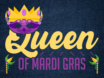 Queen of mardi gras T-shirt design