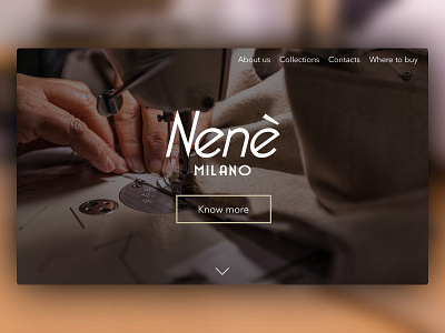 Nenè Milano Website fashion italy landing page made in italy milano redesign website