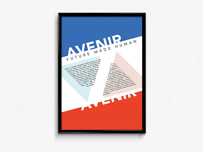 Avenir Poster avenir bauhaus font futura poster print typographic typography