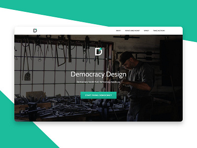 Democracy.Design democracy design design thinking elections landing page ui web workshop