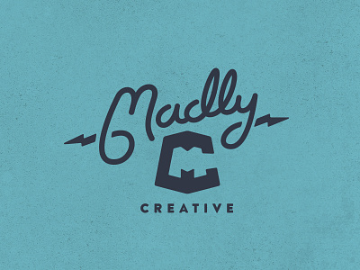 Madly Creative bolt creative lettering lighting logo logotype madly mark script type