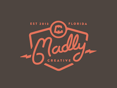 Madly Badge badge brand crest florida logo mark retro seal type vintage