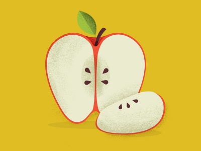 Apple apple fruit healthy illustration leaf seeds slice