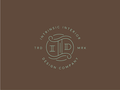 Interior Design Company branding d design i interior intrinsic lettering logo mark monogram