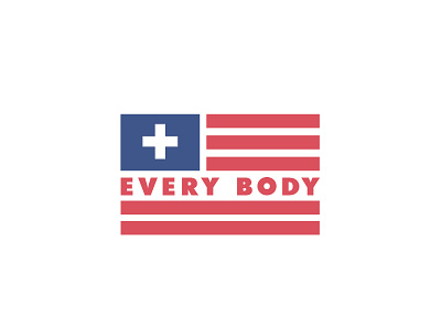Universal Healthcare For All body cross flag health healthcare outline poster