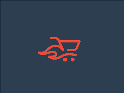 Speedy Ecommerce brand branding cart ecom ecommerce fast flame logo mark shop shopping speed