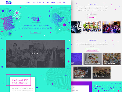 Big Omaha Conference Site abstract conference cow digital illustration omaha responsive ui ux web website