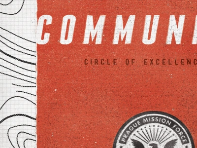 CIA Communique - Prague black communique details dust eagle espionage force grid grit halftone justin logo map mission nebraska omaha outline paper postcard prague promotion red registration schafer seal spy texture typography vintage