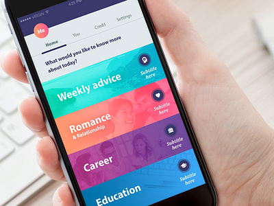 Application design for new startup app app design pink purple startup system ui design