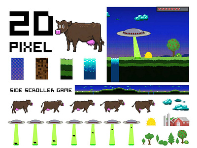 UFO Cow Sprites