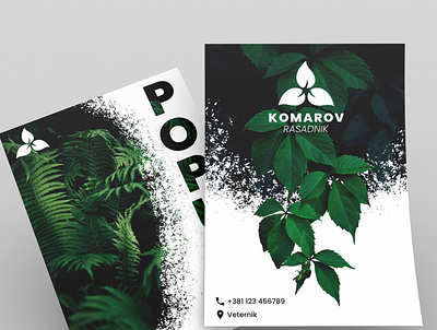 Komarov rasadnik flyer design graphic design illustration logo vector