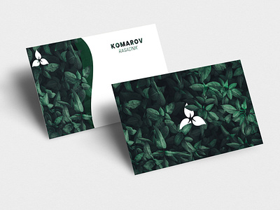 Komarov rasadnik visit card design graphic design illustration logo vector