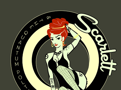 Scarlett & the Quantum Poltergeists design illustration logo vector